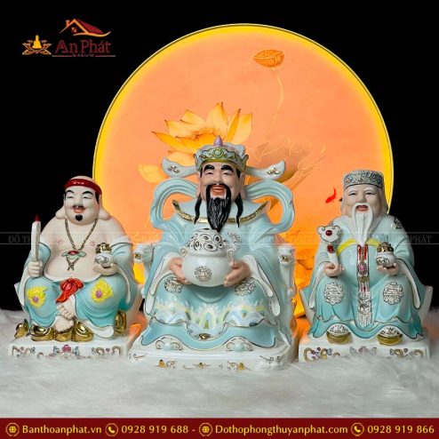 tuong than tai tho dia bo 3 ong su duc hoa xanh cao cap t037 3
