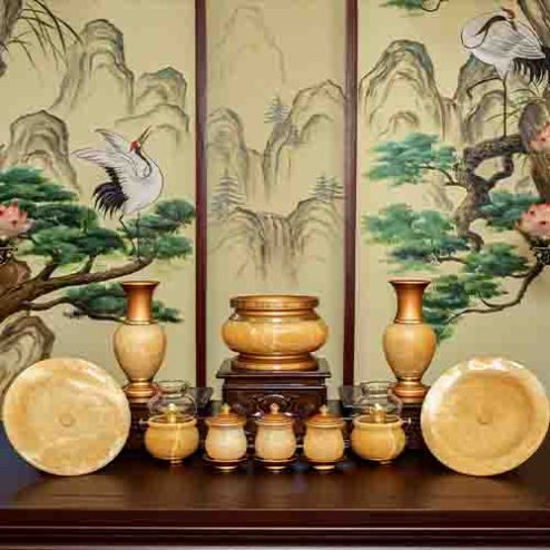 Bộ Đồ Thờ Đá Ngọc Hoàng Long Nhập Khẩu BDT001