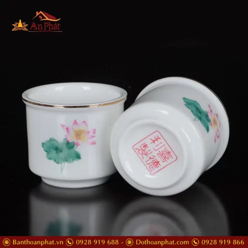 ky chen su trang hoa sen hong la xanh dt28500017