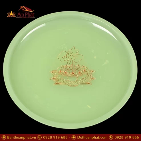 mam bong da luu ly xanh ngoc hoa sen chu phat dt28800001