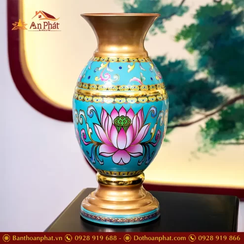 lo hoa hop kim gam hoa sen xanh duong dt37800003