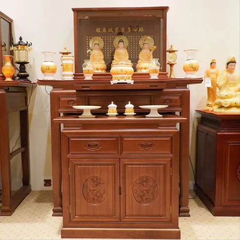 Bàn thờ nhập khẩu mẹ bồng con màu nguyên bản BT8707 An Phát