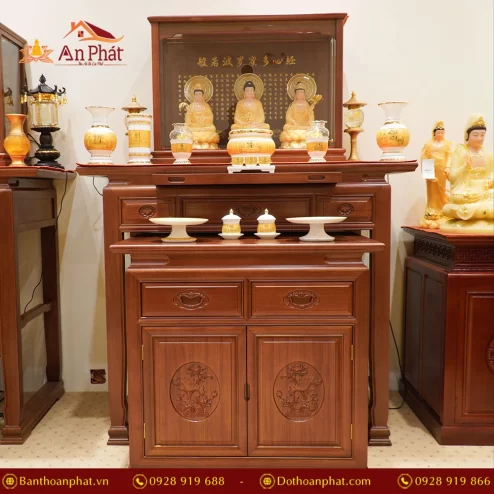 Bàn thờ nhập khẩu mẹ bồng con màu nguyên bản BT8707 An Phát