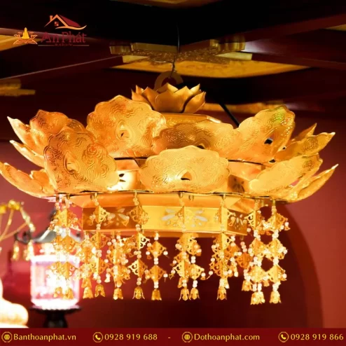Bảo cái treo mạ vàng đèn Led DTD1451 An Phát