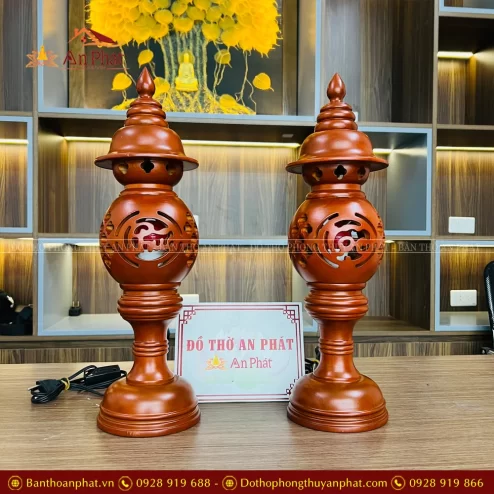 Mẫu đèn thờ chữ Phúc cánh dán