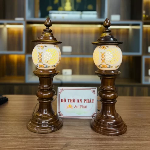 Đèn thờ điện bằng gỗ hiện đại DTD1467 An Phát