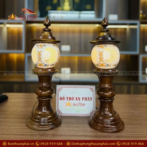 Đèn thờ điện bằng gỗ hiện đại DTD1467 An Phát