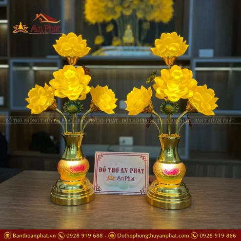 Đèn thờ hoa sen cao cấp