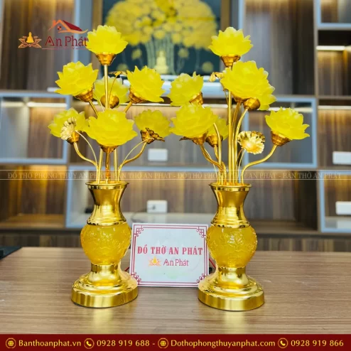 Đèn thờ lưu ly bằng điện cao cấp