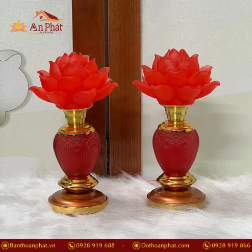 Đèn thờ cao cấp lưu ly hoa sen đẹp nhất