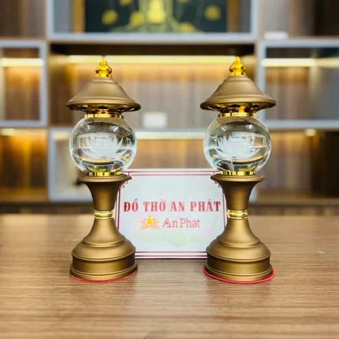 Đèn thờ điện pha lê chóp nón cao cấp DTD1469 An Phát