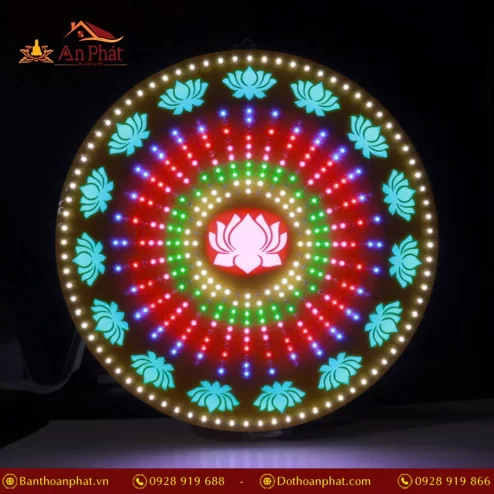 Đèn thờ hào quang led 32 kiểu viền bông sen DTD1497 An Phát