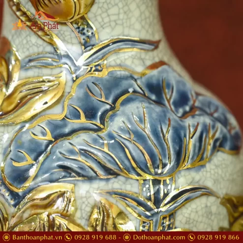 lo hoa gom su bat trang dap noi hoa sen ve vang dt71000001