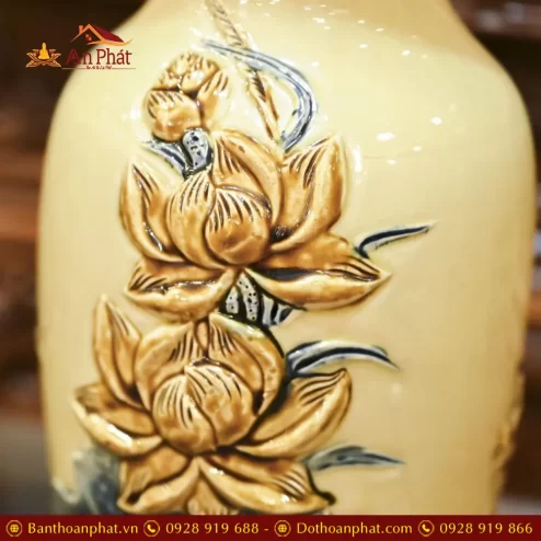 loc binh su bat trang men hoang tho dap noi hoa sen dt72600001