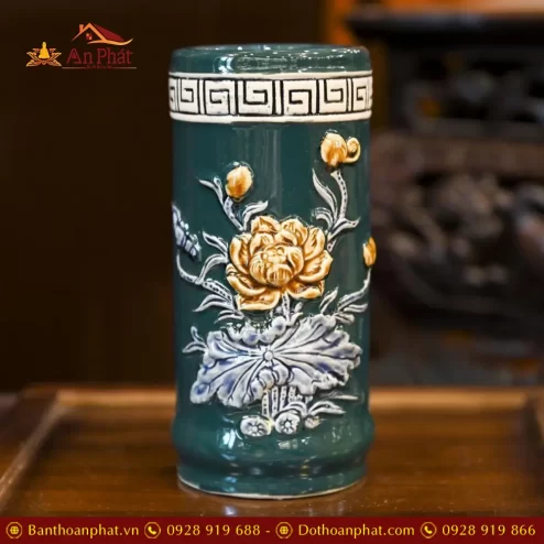 ong huong bat trang men mau xanh dap noi dt81400002