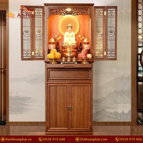 Tủ thờ nhập khẩu có cửa riêng màu nguyên bản BT8705 An Phát