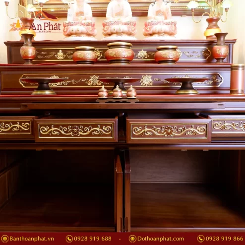 tu tho tam cap go cam ve vang mau nau do bt8715 9