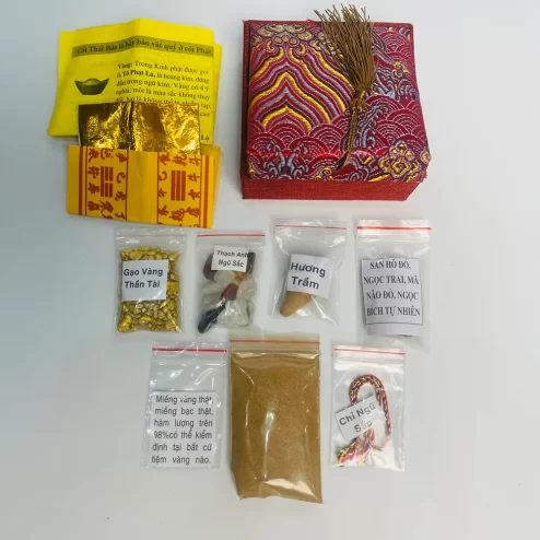 Bộ cốt thất bảo cốt bát hương cao cấp PK9549 An Phát