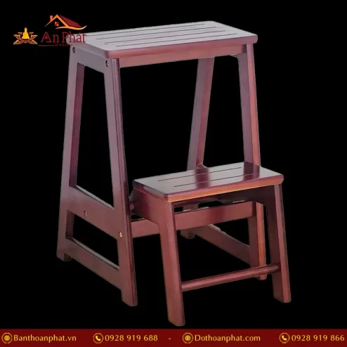 Ghế Gỗ Cao Su Gấp Gọn Thắp Hương Màu Nâu PK9537 An Phát