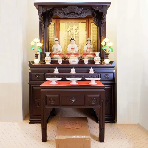 Khám thờ có khắc kinh Phật cao cấp BT8727 An Phát