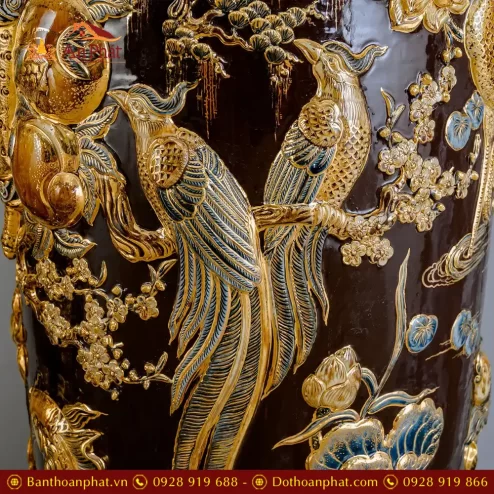 lo loc binh cao cap ve vang phuc loc tho dap noi men nau bat trang dt96300004