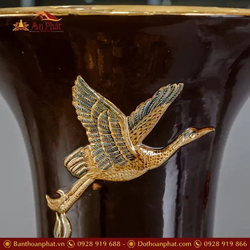 lo loc binh cao cap ve vang phuc loc tho dap noi men nau bat trang dt96300009