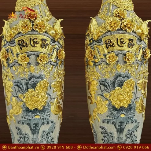 lo loc binh phuc loc tho bat trang men ran dap noi dat vang dt93000001