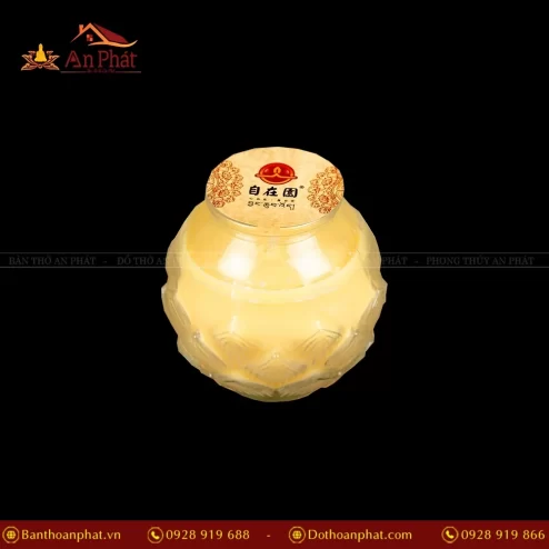 Nến Bơ Thờ Hoa Sen 1 Ngày màu Vàng DN9301 An Phát