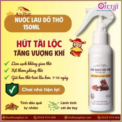 Nước lau bàn thờ hút tài lộc