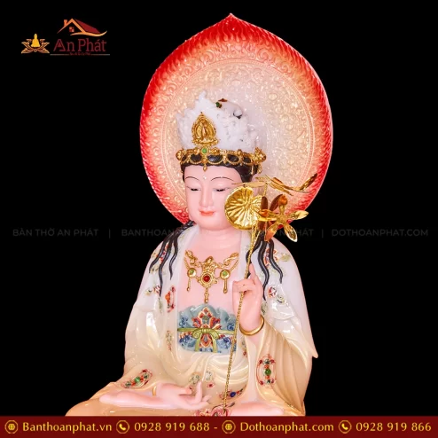 Tuong Dai The Chi Toa Dai Sen Cam Loang Dat Vang T2327 4