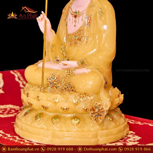 Tuong Dia Tang Toa Dai Sen Vang Thach Anh Co La De T2323 5