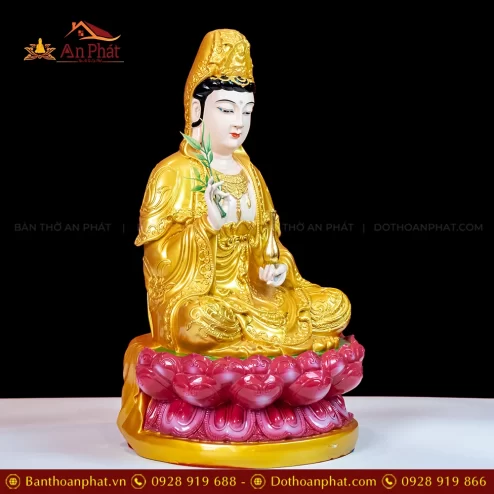 Tượng Quan Thế Âm Bồ Tát ngồi đẹp bằng đá