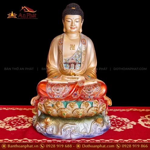 Tượng Phật A Di Đà ngồi bằng đá đẹp