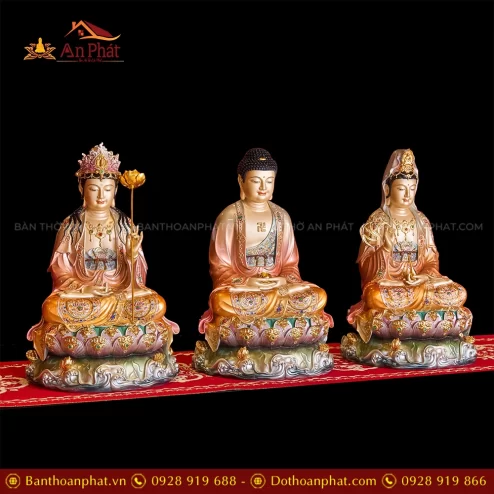 Tượng Tây Phương Tam Thánh ngồi