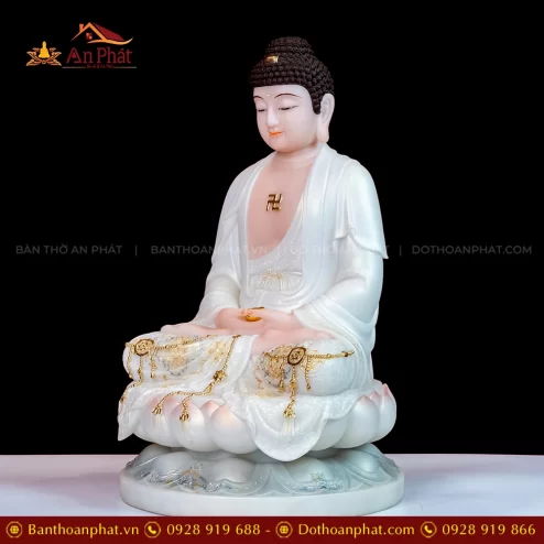 Tuong Tay Phuong Tam Thanh Toa Dai Sen Da Thach Anh Trang Vien Vang T2317 4