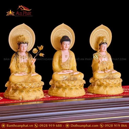 Tượng Tây Phương Tam Thánh ngồi