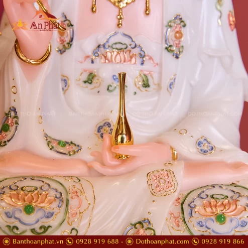 Tuong Tay Phuong Tam Thanh Toa Dai Sen Trang Ve Gam T2310 10