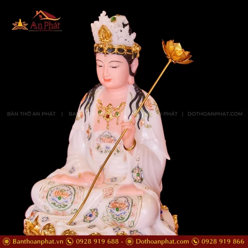 Tuong Tay Phuong Tam Thanh Toa Dai Sen Trang Ve Gam T2310 9