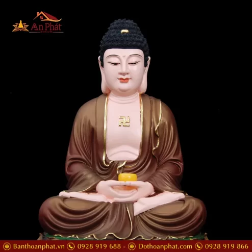 bo tuong phat ta ba tam thanh composite nau t235900005