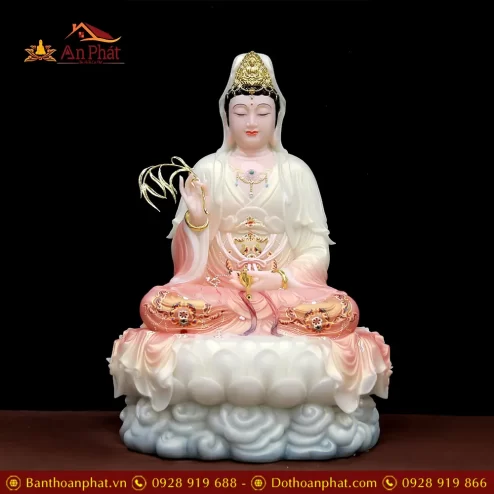 bo tuong phat ta ba tam thanh ngoi dai sen bot da mau phu quy t236100002