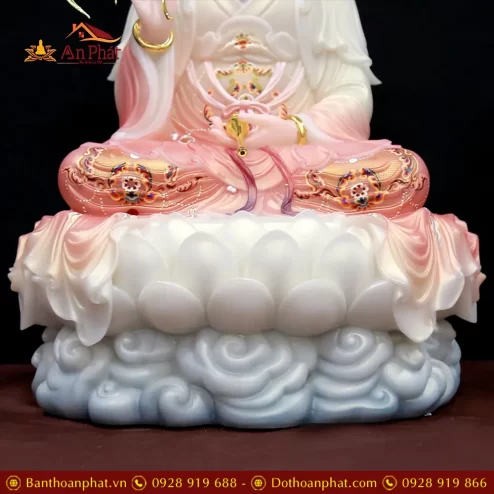 bo tuong phat ta ba tam thanh ngoi dai sen bot da mau phu quy t236100005