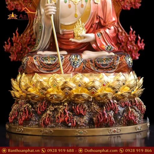 bo tuong ta ba tam thanh dong co long che ngoi de sen cao cap t235400016