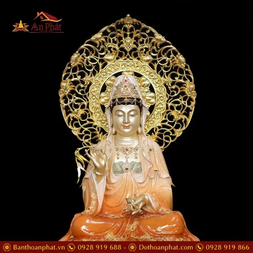 bo tuong ta ba tam thanh ngoi dai sen bang dong cao cap t235300004