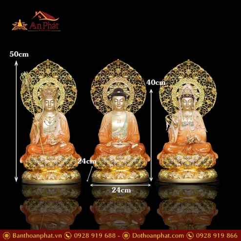 bo tuong ta ba tam thanh ngoi dai sen bang dong cao cap t235300014