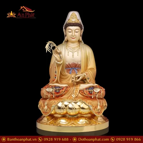 bo tuong ta ba tam thanh ngoi dai sen bang dong men co son cao cap t236800004