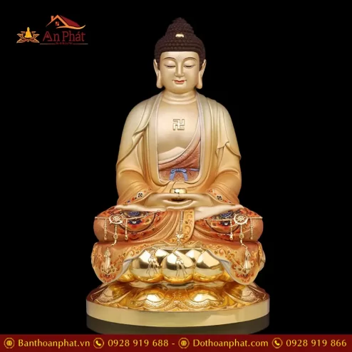 bo tuong ta ba tam thanh ngoi dai sen bang dong men co son cao cap t236800005