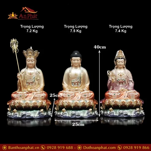 tuong phat ta ba tam thanh dong mau ngoi non nuoc son mau t234000006