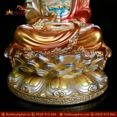 tuong ta ba tam thanh dong son co ngoi dai sen cao cap t235200006