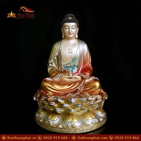 tuong ta ba tam thanh dong son co ngoi dai sen cao cap t235200007