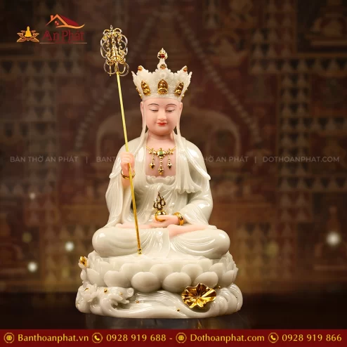 Tượng Địa Tạng Vương Bồ Tát bằng đá ngồi đẹp